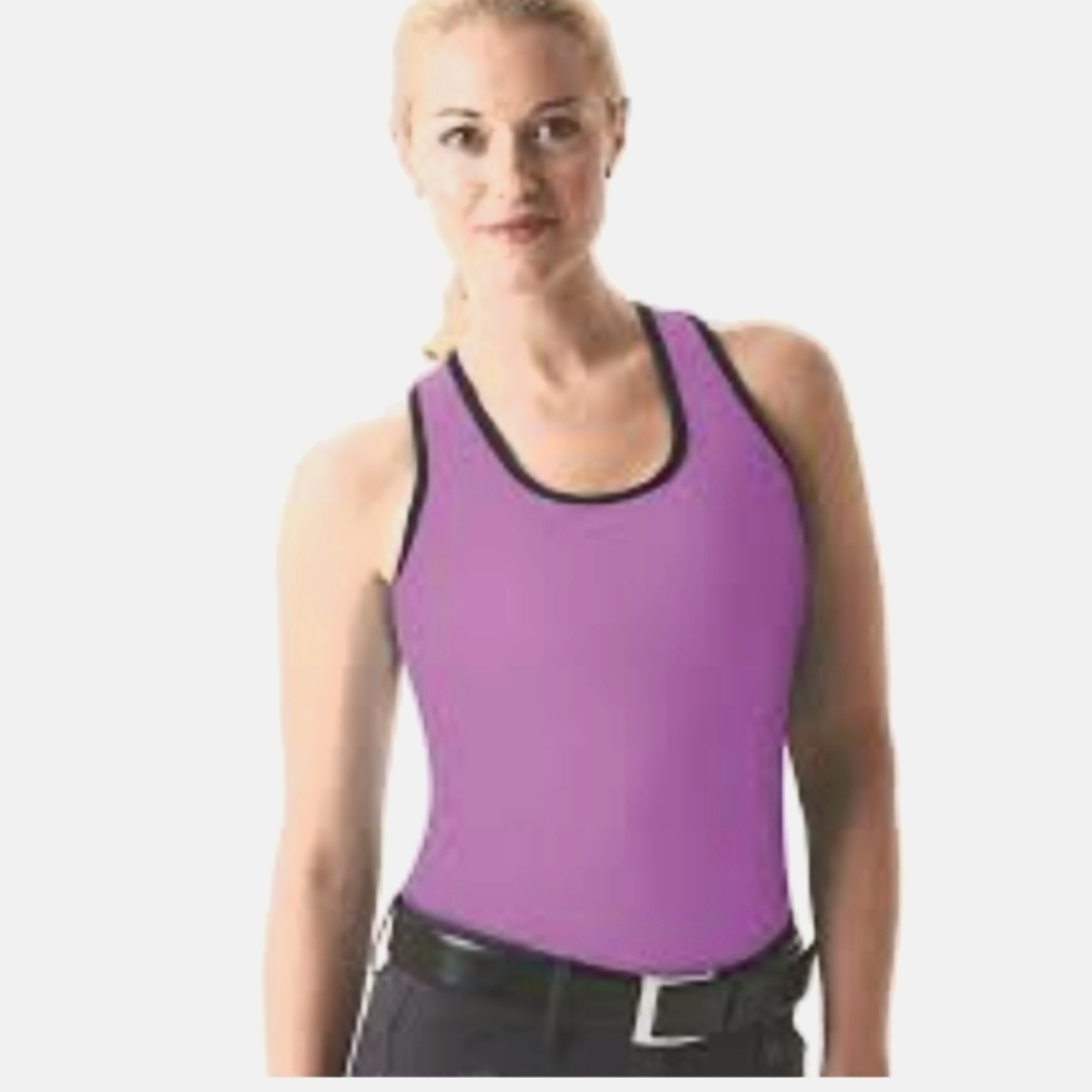Cheata‎ Equestrian Trotter Ultimate Compression Tank Top Purple /Black Small NWT